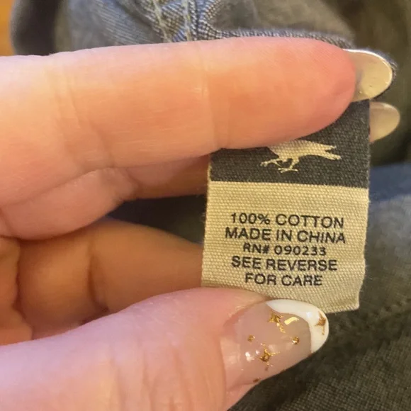 Modern Amusement Button Down Shirt Blue Size Large L EUC - Picture 6 of 8